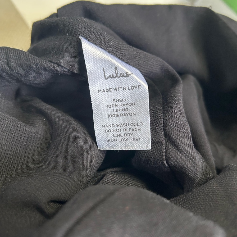 Lulu's Classic Black Rayon Garment - Picture 6 of 9